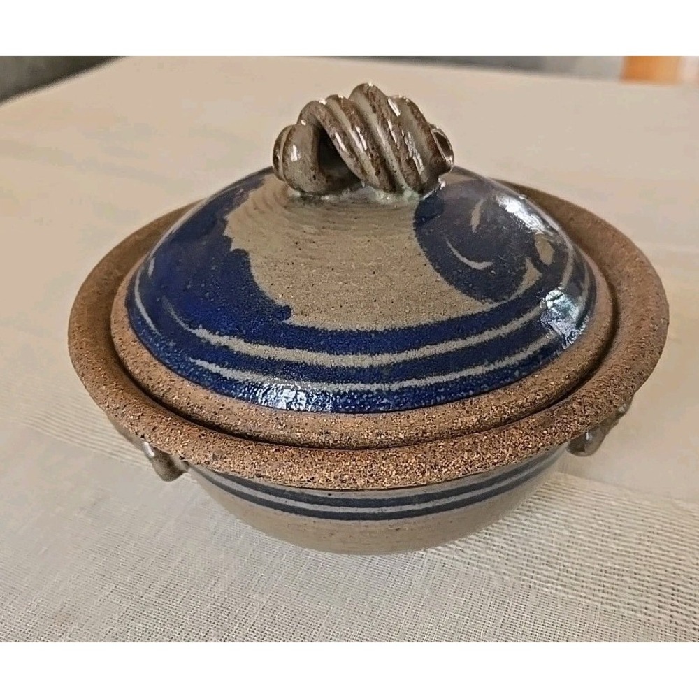 VTG Stoneware Ceramic Lidded Casserole Dish by Potpourri Potters Hot/Cold EUC